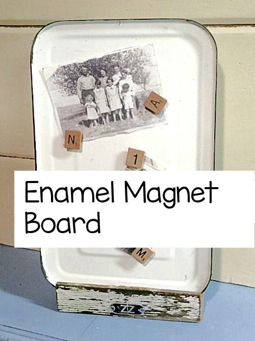 enamelboard with photos and overlay