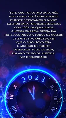 2023 Mensagem de Ano Novo para Clientes