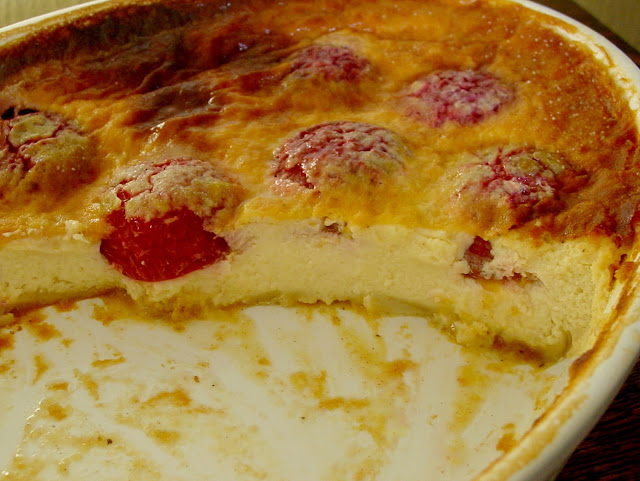 Plum and Spiced Marzipan Clafoutis