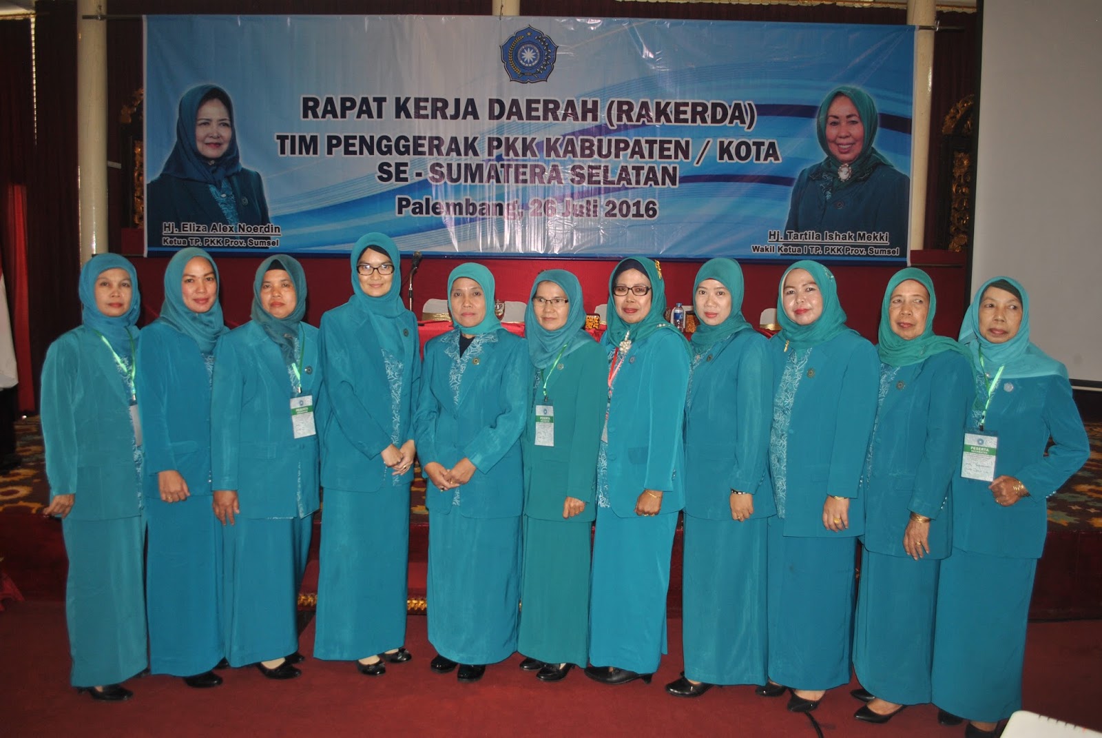 Palembang Ketua Tim Penggerak Pkk Kabupaten Ogan Ilir Beserta Anggota Hadiri Rapat Kerja Daerah Rakerda Se Sumatera Selatan Di Palembang Hari Selasa