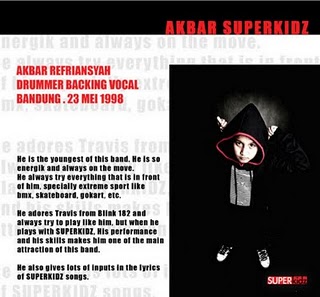 Foto Profil Biodata akbar Superkidz personil anak smp