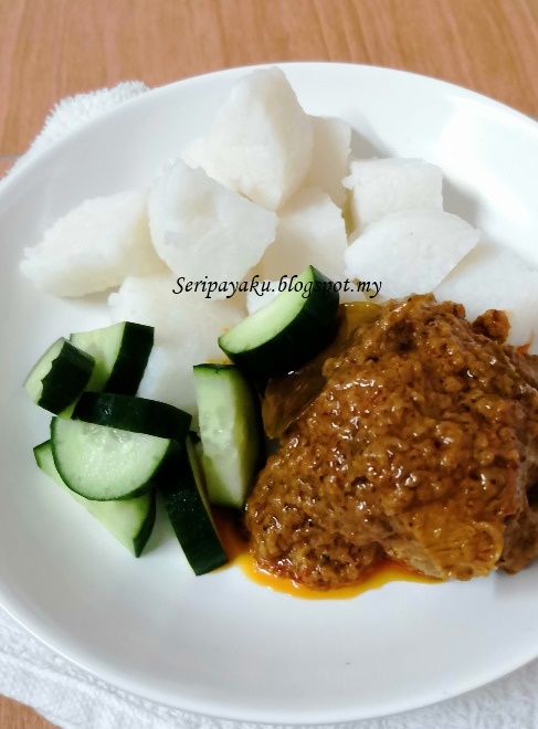 My Kuali: Iftar#14 Nasi impit+rendang ayam