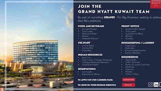 Grand Hyatt Multiple Staff Jobs Recruitment For Kuwait Location