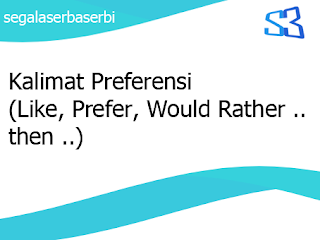 Kalimat Preferensi (Like, Prefer, Would Rather .. then ..)