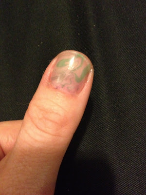 OPI, OPI Jade is the New Black, OPI nail polish, water marbling, nail, nails, nail polish, polish, art, nail art, lacquer, nail art