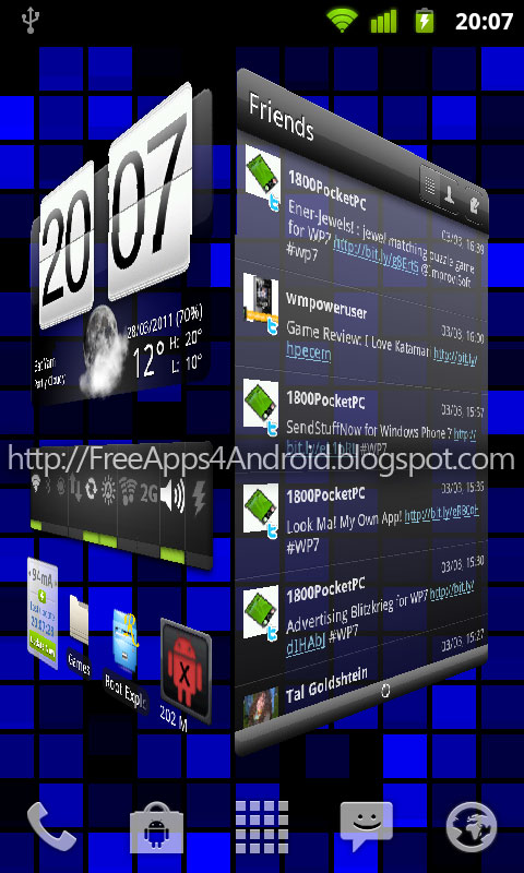 Launcher Pro Plus. The Launcher pro interface is