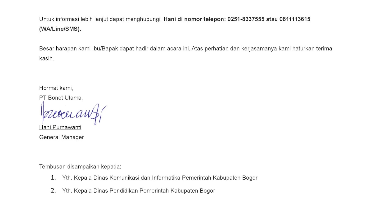 Contoh Surat Undangan Ujicoba UNBK - Brankas Arsip