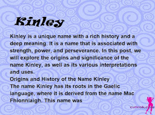 meaning of the name "Kinley"