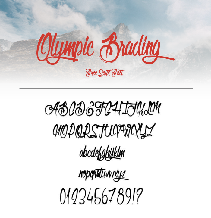 Download Kumpulan 30 Font Script Desainer grafis - Olympic Branding Script Font