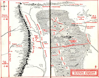 Mapa das Terras Ermas do livro O Hobbit