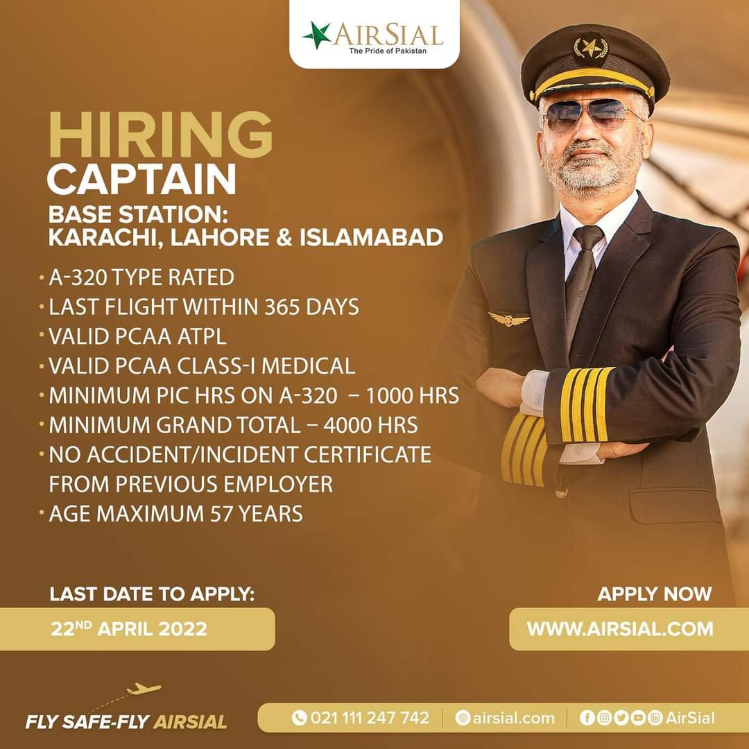 AirSial Jobs Online Apply April 2022