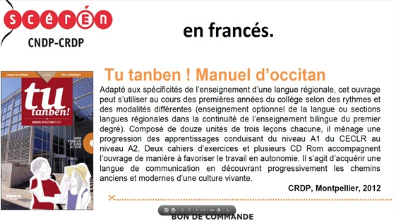 tu tanben ensenhament d el'occitan en francés