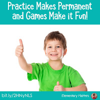 Practice Makes Permanent and Games Make it Fun! Sometimes kids just need to drill something until they've got it. This blog post describes a fun game that makes practice more fun! (Plus a freebie!)