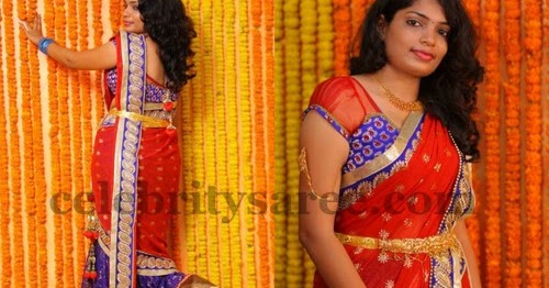 Half Saree For Mehendi Function Saree Blouse Patterns