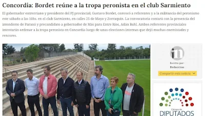 Diario Junio Bordet reúne a la tropa peronista en el club Sarmient