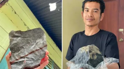 HOMBRE SE VUELVE MILLONARIO AL CAER UN METEORITO EN SU CASA