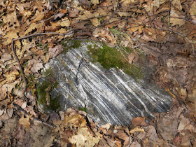 striped glacial erratic rock
