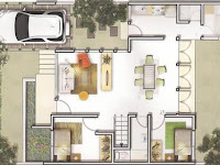 [Update] Desain Denah Rumah Minimalis Ukuran 6 x 8 Meter