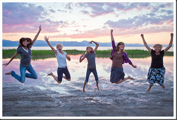 jump on beach