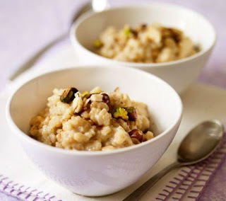 rice pudding with toasted nuts recipe