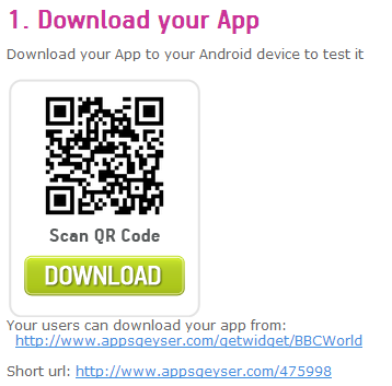 AppsGeyser Download App Code and Link