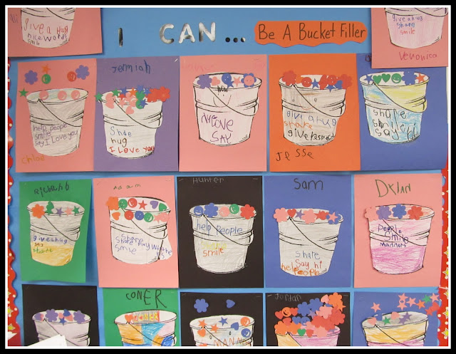 photo of: "I Can.... Be a Bucket Filler" Bulletin Board via RainbowsWithinReach