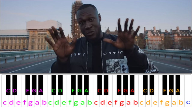 VOSSI BOP by STORMZY Piano / Keyboard Easy Letter Notes for Beginners