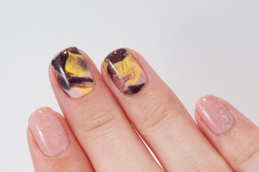 Shiny Pink marble nail design Tips Grace Tip top false nails gold outline  Z105 - AliExpress