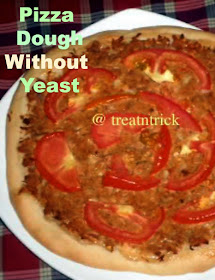 Pizza Dough Without Yeast Recipe @ treatntrick.blogspot.com