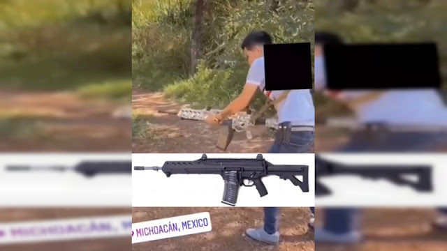 El  “Güicho el de Los Reyes” de Cárteles Unidos posa en Instagram con su fusil creado por la Sedena, el FX-05 Xiuhcóatl