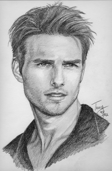 Tom cruise pencil sketch and potrait