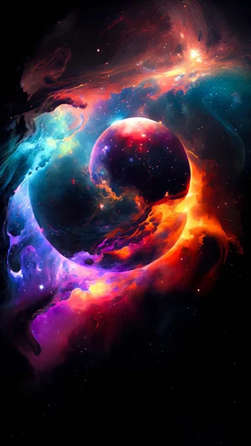 Cosmic Art Science Fiction iPhone Wallpaper