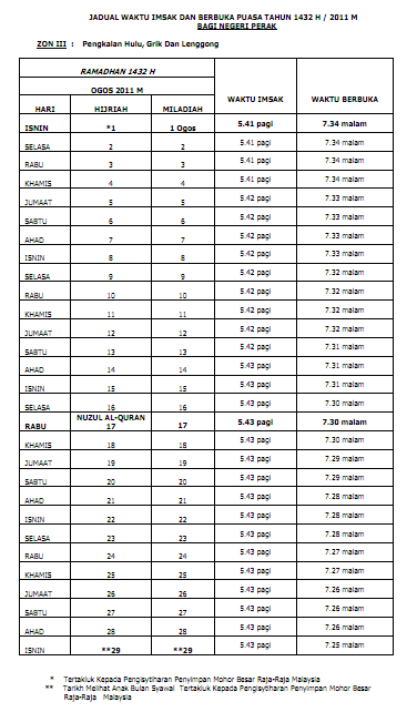 Jadual Waktu Imsak Dan Berbuka Puasa Amry S Blog