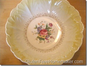 yellow antique dish