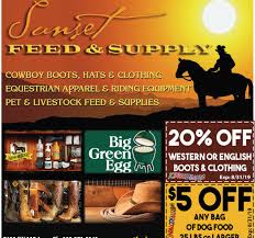 Sunset Feed & Supply Coupons Kendall