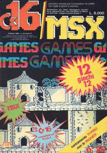 C16/MSX Games 25 - Ottobre 1988 | PDF HQ | Mensile | Videogiochi | Commodore
Numero volumi : 41
Forse una delle poche riviste riviste in Italia a dedicarsi attivamente al supporto del Commodore 16 e del Plus 4; conteneva un mix fra giochi commerciali, oppurtunamente modificati, e programmi originali creati da autori italiani e stranieri.