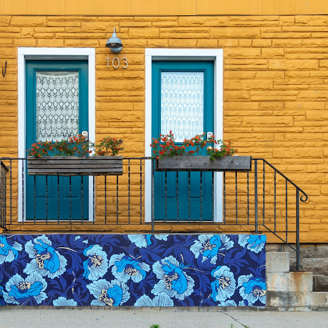 Portland, Maine USA June 2021 photo by Corey Templeton. An artsy scene on Sheridan Street in the East End.