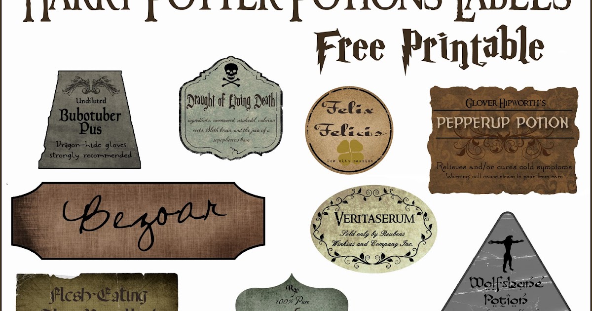 Mundo dos Potterheads: Adesivos de poções(Para Imprimir)