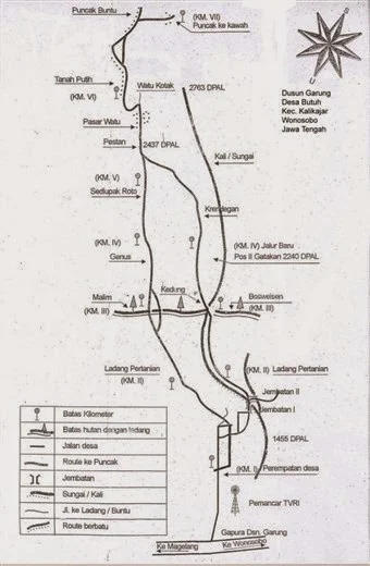 jalur pendakian gunung sumbing via garung jalur lama