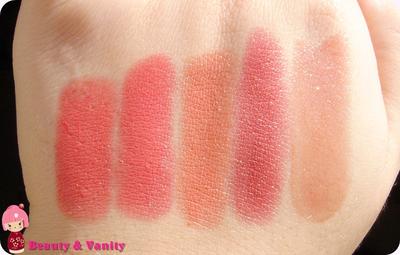 I miei rossetti: Arancio/Corallo - swatches