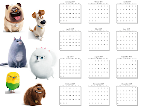 2017 yearly calendar to print