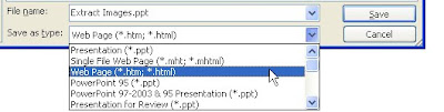 บันทึกเป็น webpage เพื่อแยกรูปออกจาก powerpoint