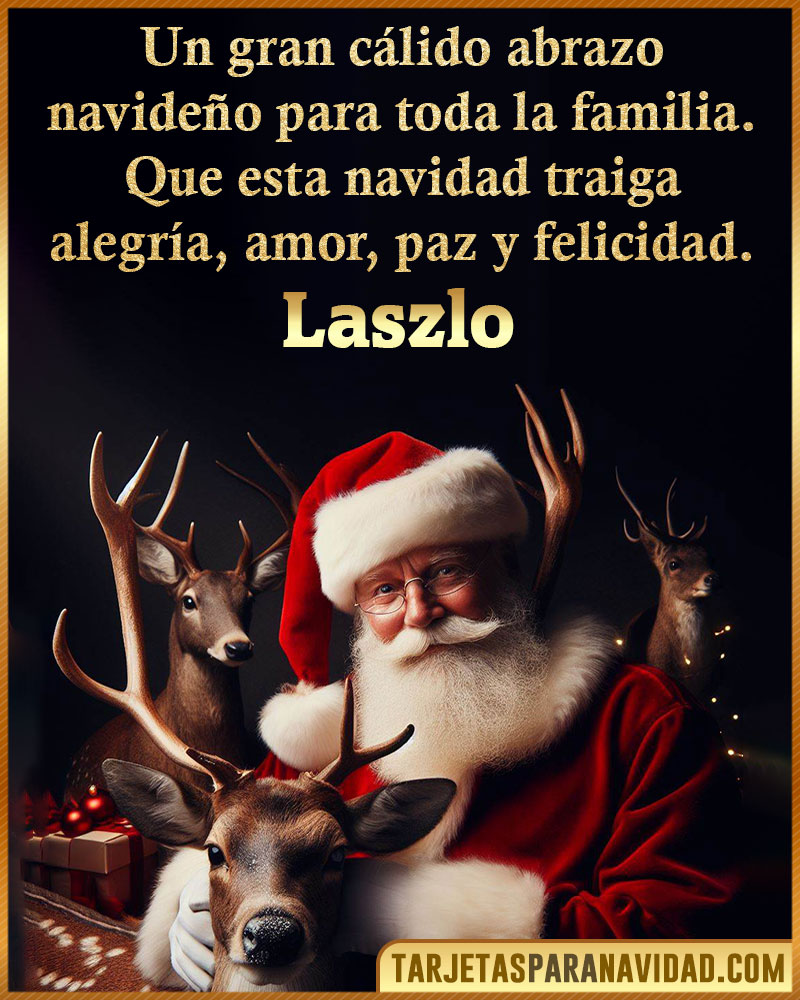 Tarjetas Navideñas personalizadas para Laszlo