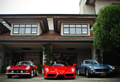 ferrari in garage