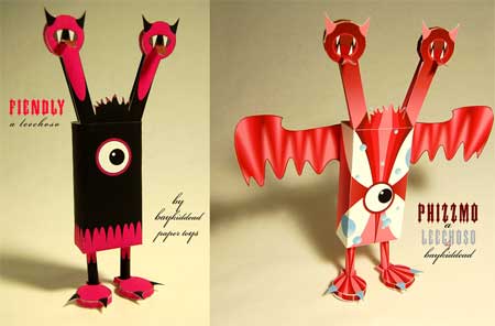 Leechoso Paper Toy Fiendly & Phizzmo