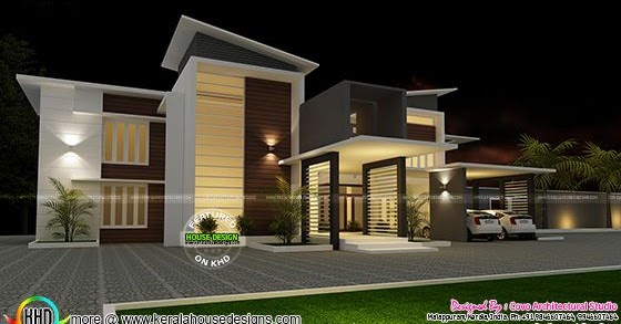 Villa plan in contemporary style Kerala home design and 