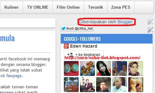 Cara menghilangkan tulisan diberdayakan oleh blogger