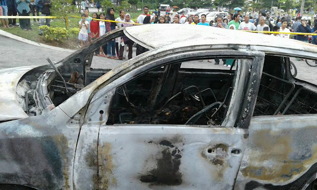 Wanita Nekad BAKAR DIRI Hingga Rentung Dalam Kereta MYVI