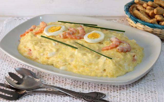 Ensaladilla de gambas. Julia y sus recetas