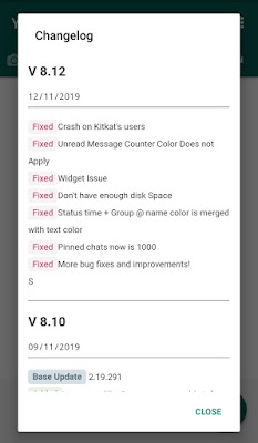 changelog aplikasi yowhatsapp